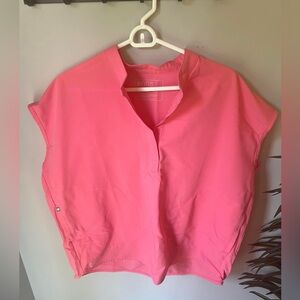 Figs Rafaela oversized top neon pink